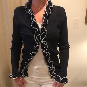 Anne Fontaine Navy Cotton Cardigan